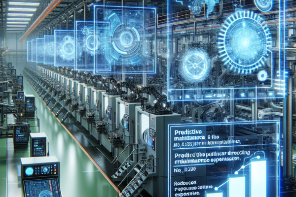Predictive Maintenance in Manufacturing: Using AI to predict when machines and equipment are likely to fail, reducing downtime and maintenance costs.